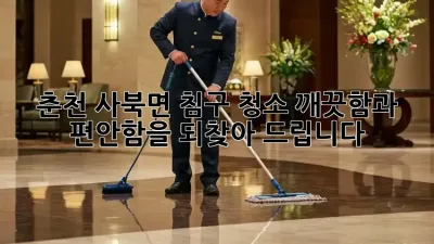 춘천 사북면 침구 청소: 깨끗함과 편안함을 되찾아 드립니다